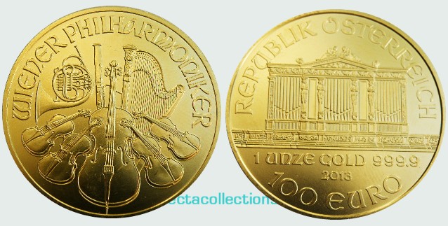 Austria - 100 Euro, Vienna Philharmonic gold 1 oz, BU 2013 