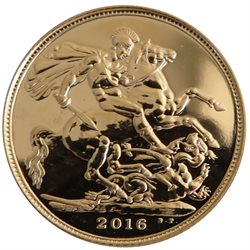 Regno Unito - Elizabeth II, Gold Sovereign BU, 2016