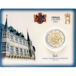 Luxemburg – 2 Euro, the first 1 Franc coin, 2024 (card)
