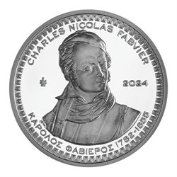 Grecia - 10 euro silver 1 Oz, CHARLES FABVIER, 2024