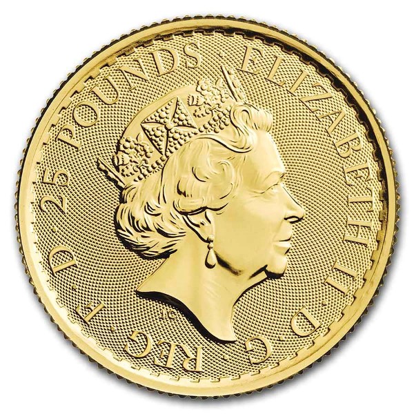 Großbritannien - Goldmunze BU 1/4 oz, Britannia, 2022