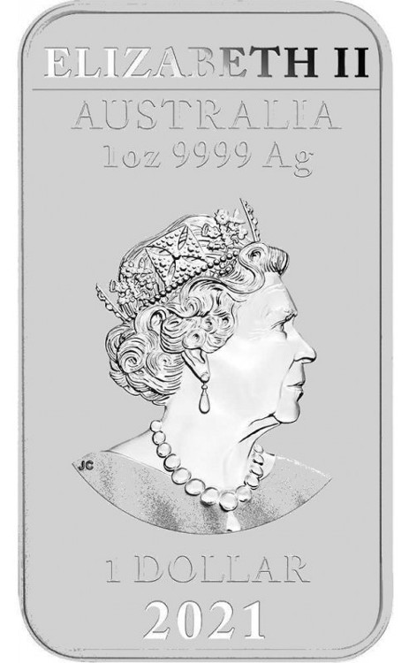 Australia -  Moneta d'argento BU 1 oz, Dragon rectangular, 2021