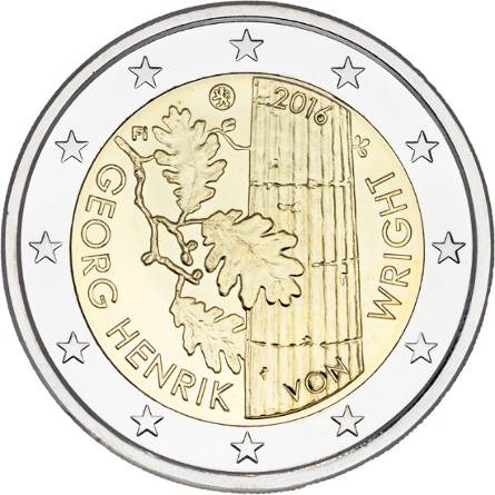 Finlandia - 2 Euro, Georg Henrik von Wright, 2016