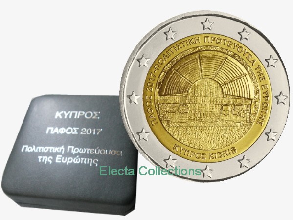 Κύπρος – 2 Ευρώ, ΠΑΦΟΣ πολιτιστική πρωτεύουσα, 2017 (proof)