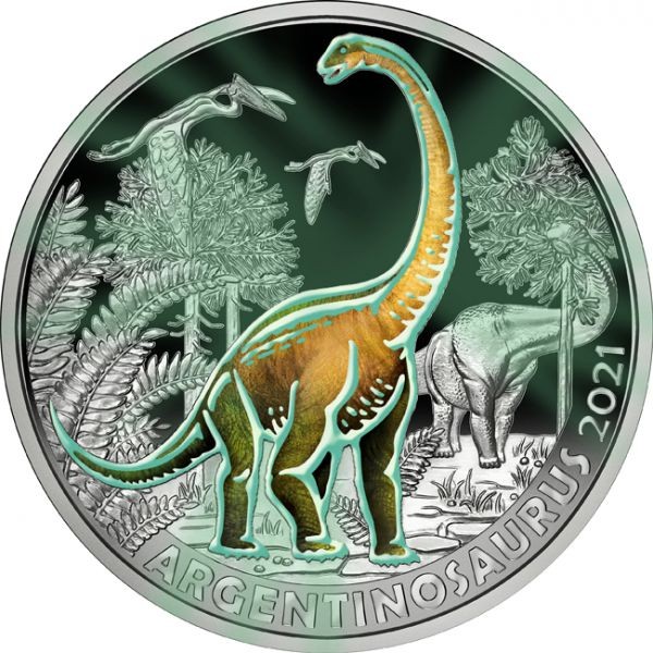 Austria - 3 Euro, Argentinosaurus Huinculensis, 2021