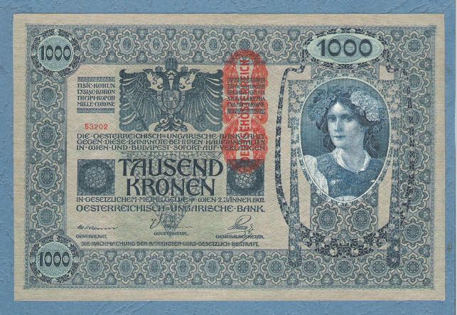 Autriche-Hongrie - 1000 Kronen red seal, Wien 1902