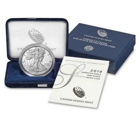 Stati Uniti - Silver coin 1 oz, American Eagle, 2019 (proof)