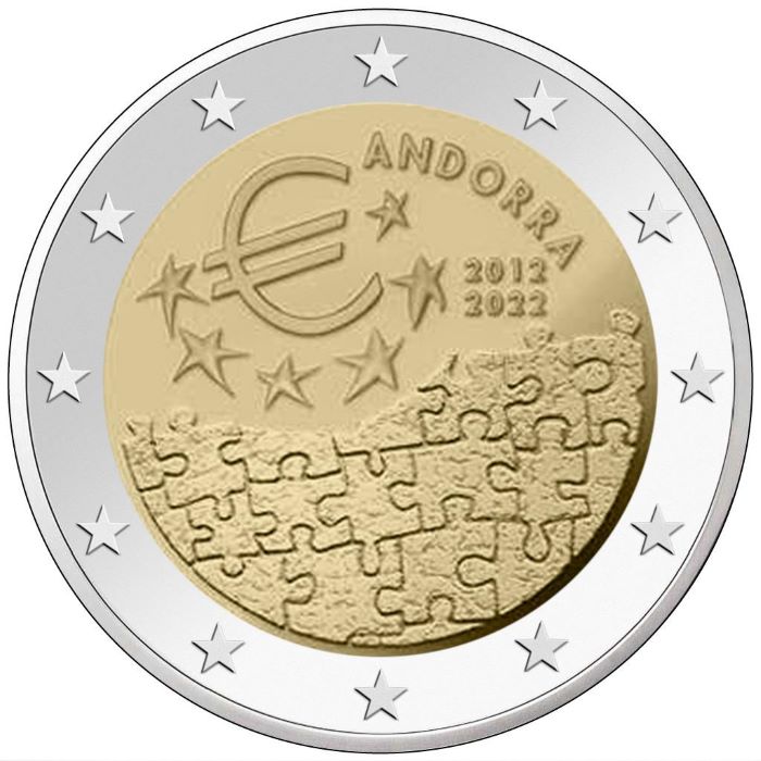 Andorre -  2 Euro, 10 ans de l’accord monétaire, 2022