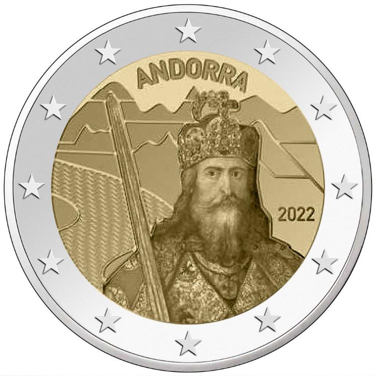 Andorra - 2 Euro, the Legend of Charlemagne, 2022