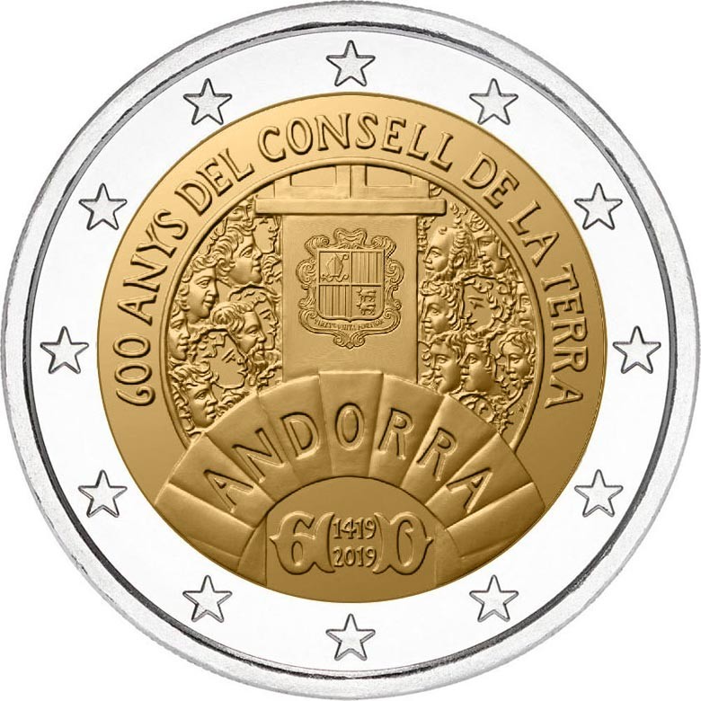 Andorre -  2 Euro, Consell de la Terra, 2019