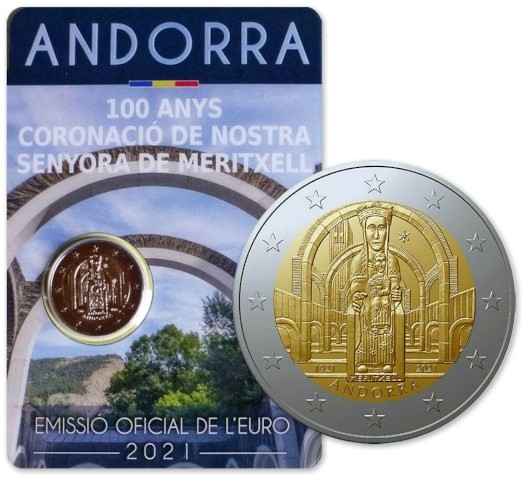 Ανδόρρα - 2 Ευρώ, η στέψη της Παναγίας MERITXELL, 2021
