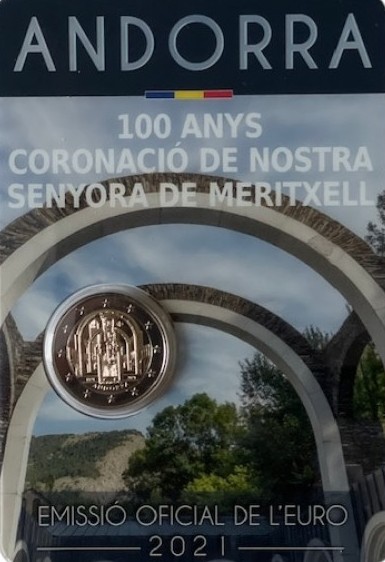 Andorre -  2 Euro, Lady of MERITXELL’s coranation 2021