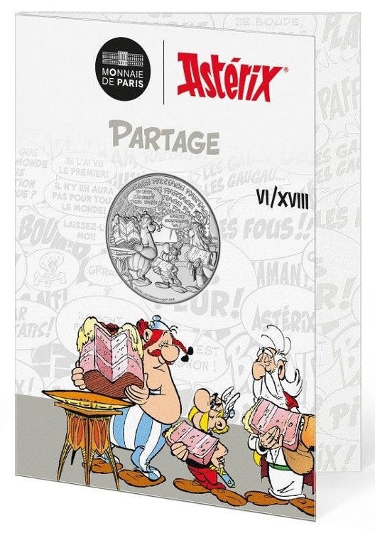 Francia - 10 Euro Argento, Asterix Partage, 2022