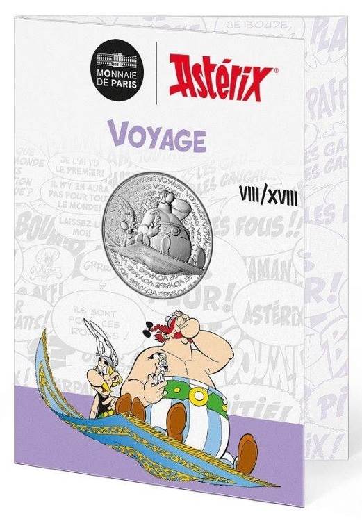 France - 10 Euro Argent, Asterix Voyage, 2022