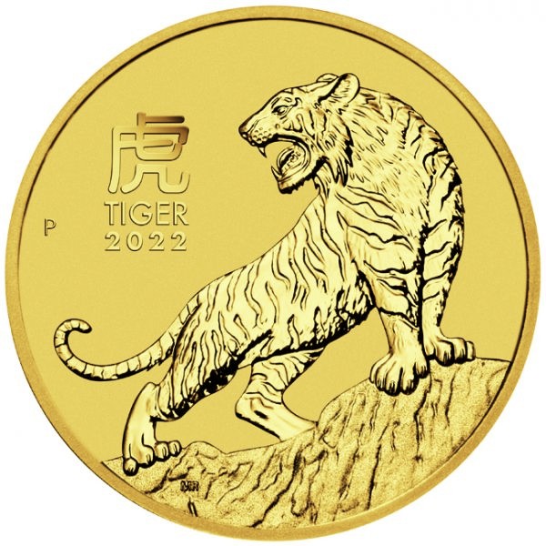 Australie - Gold coin BU 1 oz, Year of the Tiger, 2022