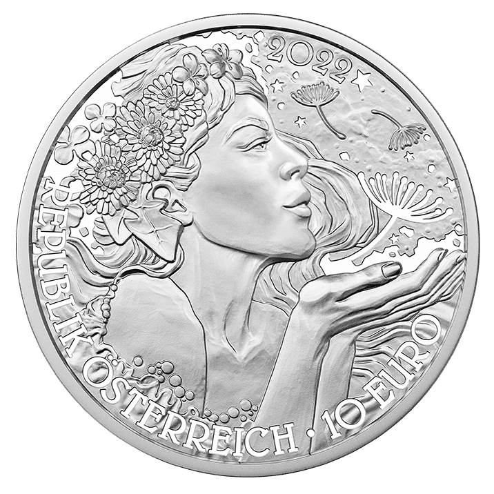 Autriche - 10 euros argent, LE PISSENLIT, 2022