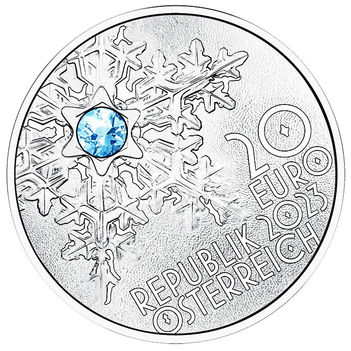 Osterreich - 20 Euro silver, SECRETS OF SNOW, 2023