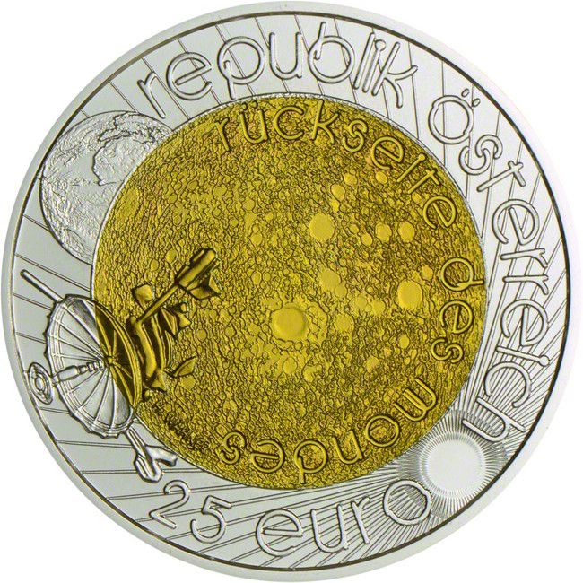 Osterreich - 25 Euro Silver Niob BU, Year of Astronomy, 2009