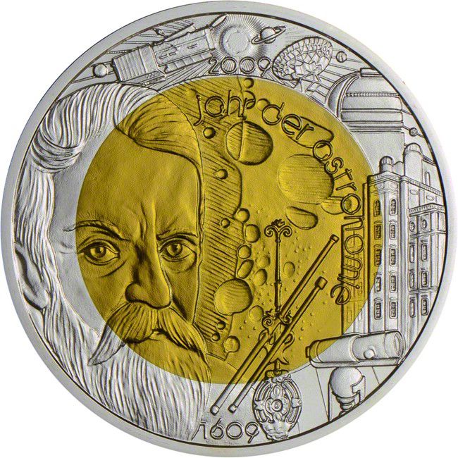 Osterreich - 25 Euro Silver Niob BU, Year of Astronomy, 2009
