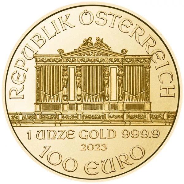 Osterreich - 100 Euro, Wiener Philharmoniker Gold 1 oz, BU 2023
