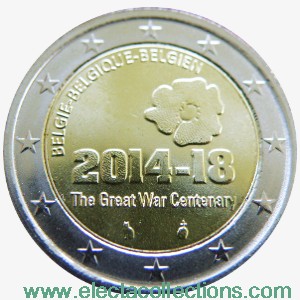 Belgio - 2 Euro,  Prima guerra mondiale, 2014