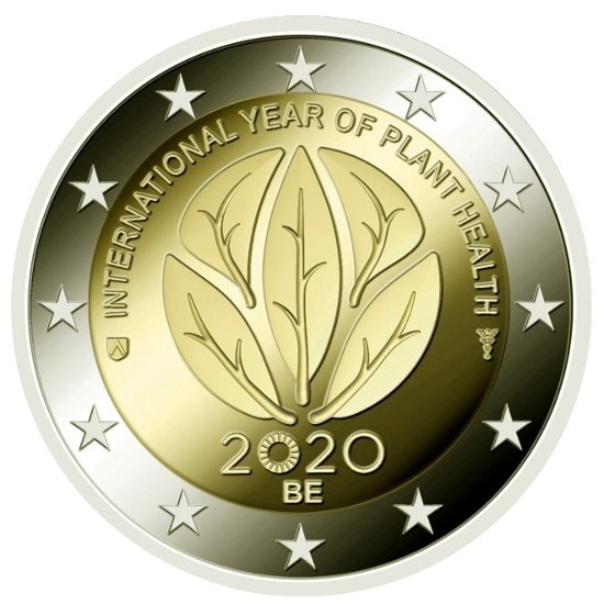Belgica - 2 Euro, Plant Health, 2020 (coin card)