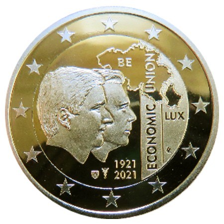 Belgio - 2 Euro, Belgium-Luxembourg Union, 2021 (PROOF)