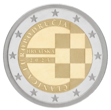 Croatia - 2 euro, Member of the euro area, 2023 (coin card)