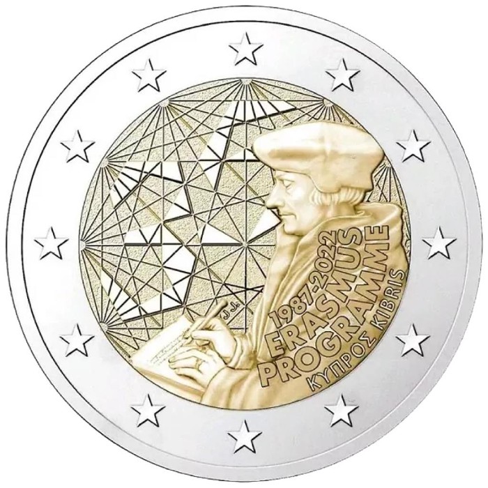 Cipro - 2 Euro, ERASMUS PROGRAMME, 2022 (coin card)