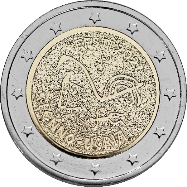 Estonia - 2 Euro, Popoli Ugro-finnici, 2021 (rolls)