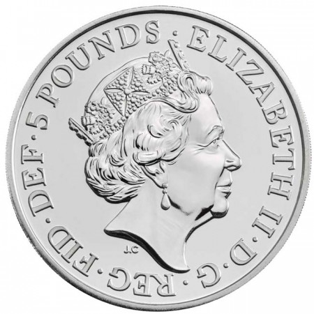 Großbritannien - 5 pounds, Falcon, 2019 (BU in blister)