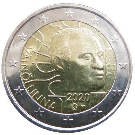 Finland – 2 Euro, Väinö Linna 100 years, 2020 (roll 25 coins)