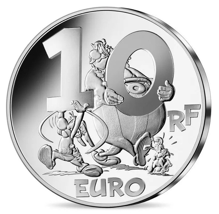 Francia - 10 Euro Ag Astérix and Griffon, 2022 (proof)