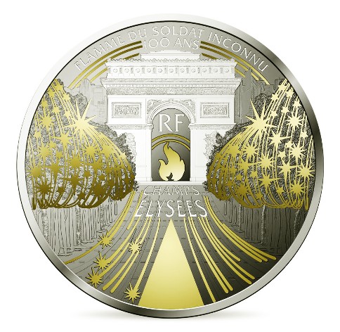 Francia - 10 Euro Ag FS, Champs-Elysees, 2020
