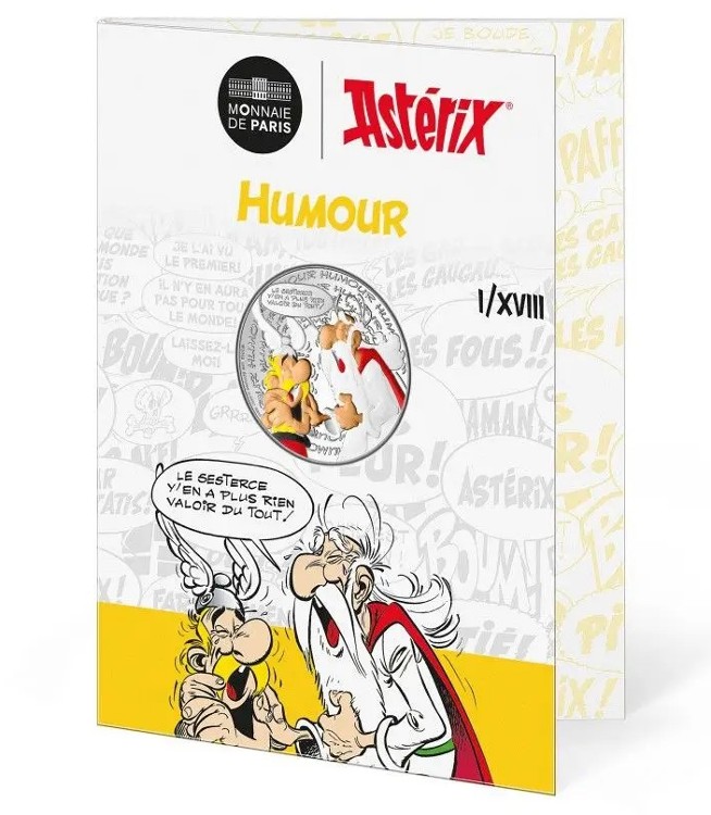 Francia - 10 Euro Argento, Asterix Humour, 2022