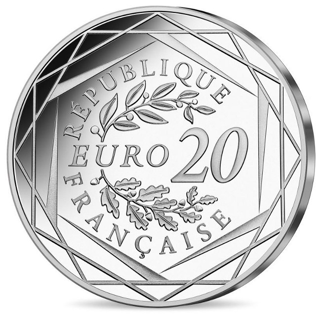 France - 20 Euro argent, 20 ANS DE L'EURO, 2022