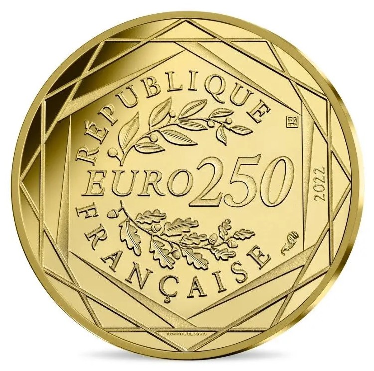 France - 250 Euro d'or, Astérix, 2022