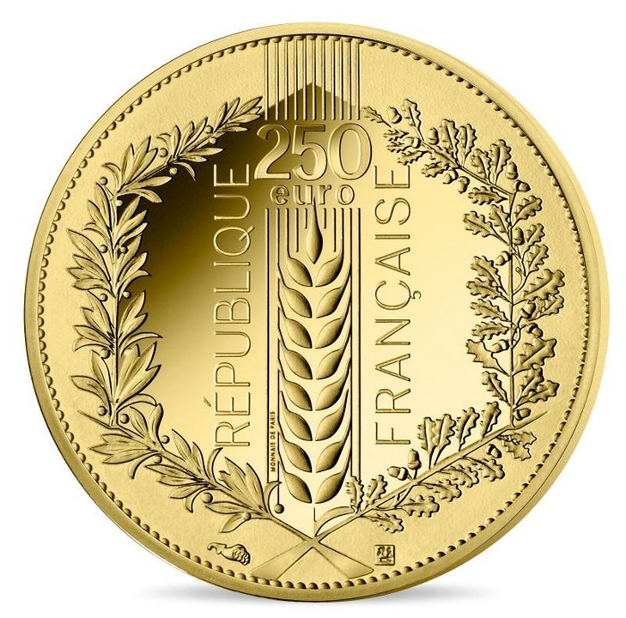 Francia - 250 Euro d'oro, IL GRANO, 2022