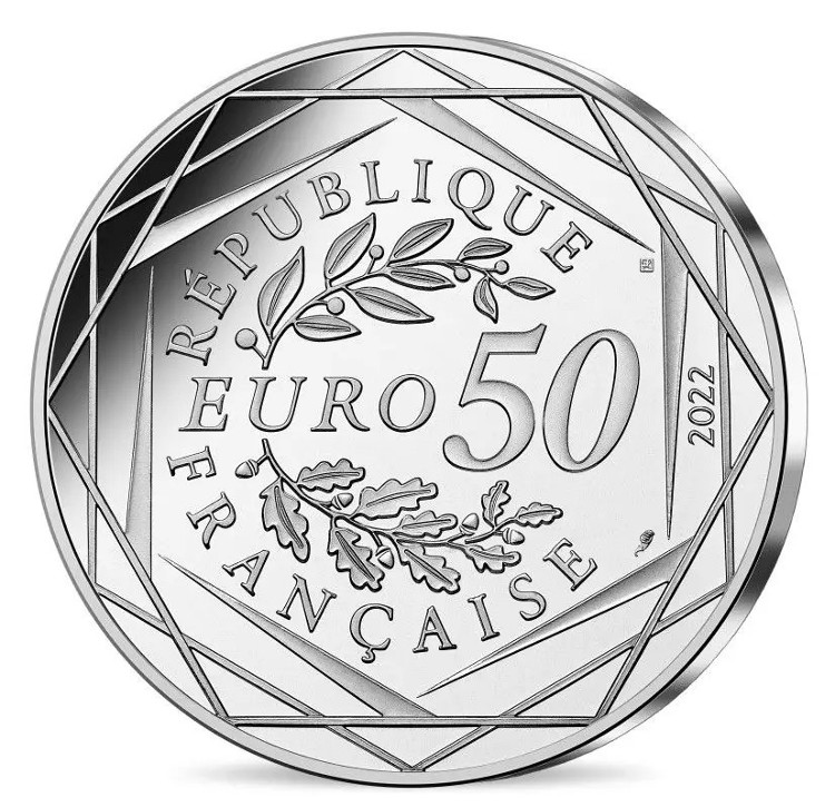 Γαλλία - 50 Ευρώ αργυρό, Asterix Αγάπη, 2022