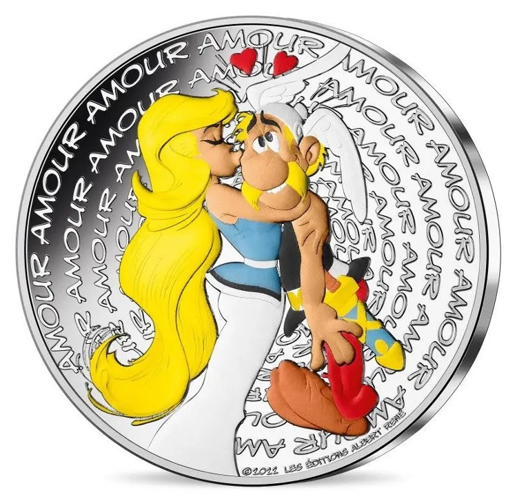 Francia - 50 Euro de plata, Asterix Love, 2022
