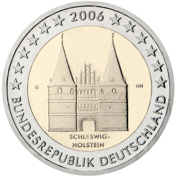 Alemania - 2 euro Moneda Conmemorativa, Holstentor, 2006