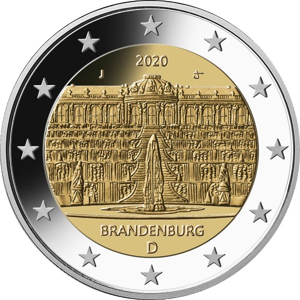 Germania - 2 Euro, BRANDENBURG, 2020 (bag of 10)