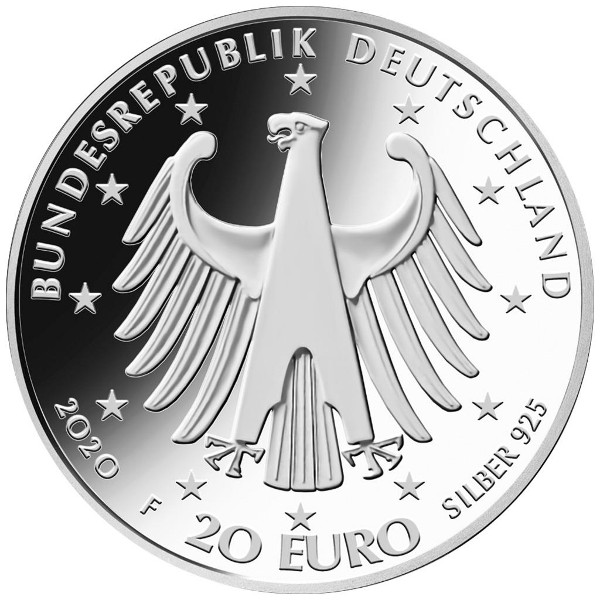 Γερμανία – 20 Ευρώ αργυρό PROOF, ΜΠΕΤΟΒΕΝ, 2020