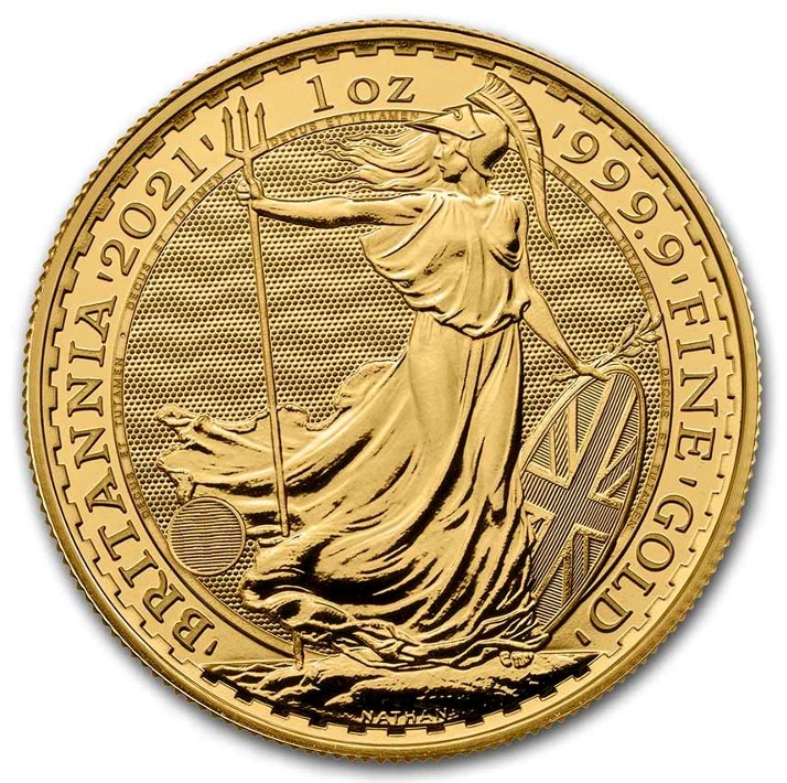 Gran Bretana - Moneda de oro BU 1 oz, Britannia, 2021