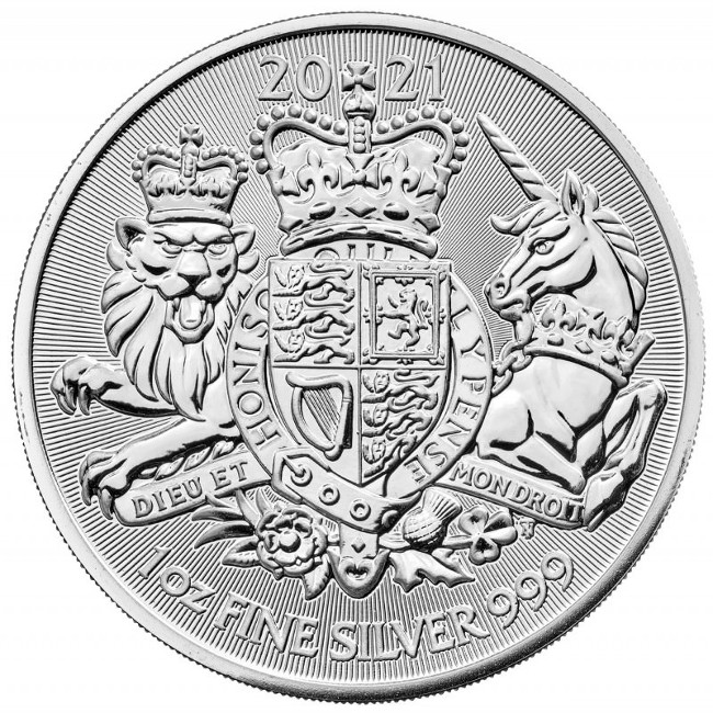 Regno Unito - The Royal Arms Silver Coin BU 1 oz, 2021