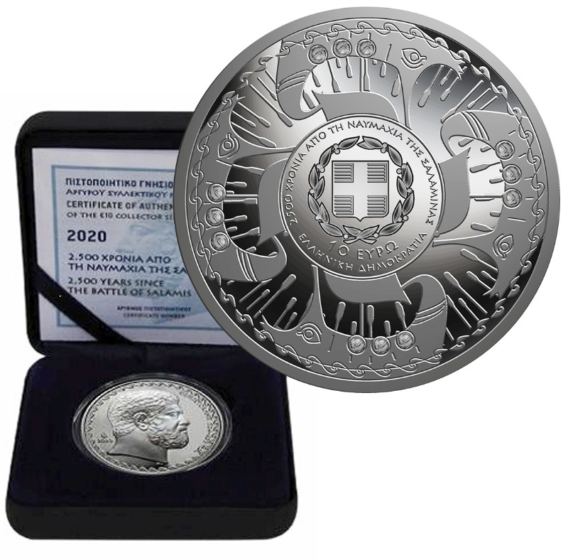 Grecia - 10 euro di plata, SALAMIS, 2020