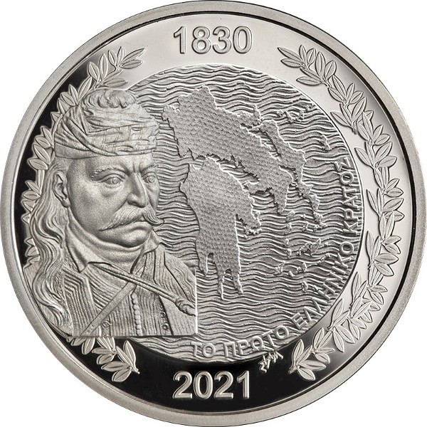 Grecia - 10 euro silver, THEODOROS KOLOKOTRONIS, 2021