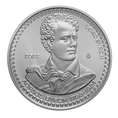 Greece - 10 euro silver 1 ounce proof, LORD BYRON, 2022