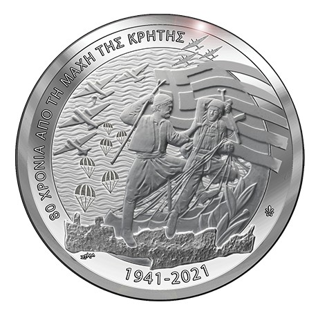 Griechenland - 10 euro silber, THE BATTLE OF CRETE, 2021