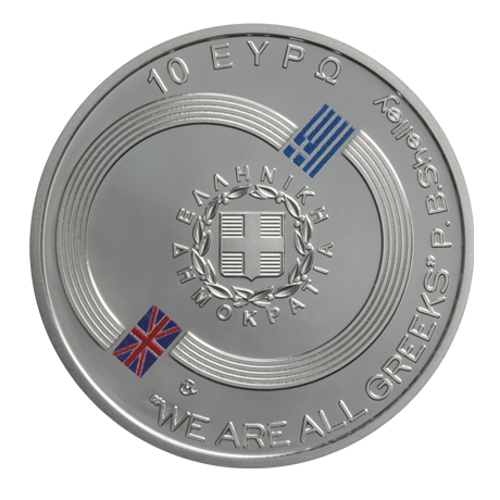 Grecia - 10 euro silver 1 Oz, LORD BYRON, 2022